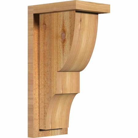 Ekena Millwork Ridgewood Rough Sawn Corbel w/Backplate, Western Red Cedar, 6"W x 8"D x 16"H COR06X08X16RID01RWR